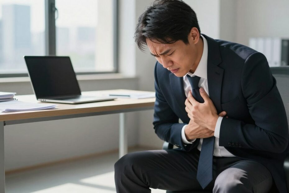 Ból w klatce piersiowej stres