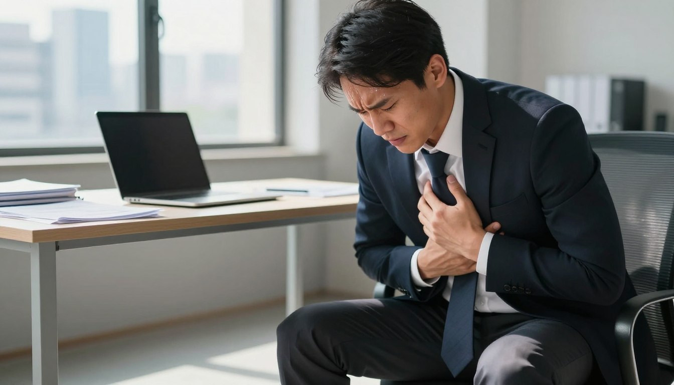 Ból w klatce piersiowej stres